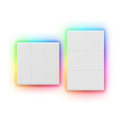 Premium full-touch Wi-Fi wall switch with customizable edge lighting, haptic feedback and smart-scene control.