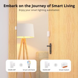 Zigbee 3.0 door/window sensor with instant status alerts, tamper detection and extended battery life.