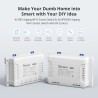Four-channel Wi-Fi smart switch with dry contacts, RF control and professional DIN-rail installation.