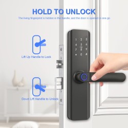 Tuya Fingerprint Smart Lever Door Lock