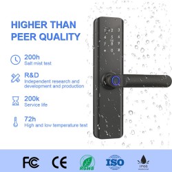Tuya Fingerprint Smart Lever Door Lock
