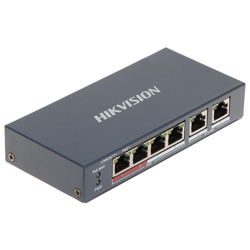 Hikvision 4-Port PoE Switch DS-3E0106P-E/M