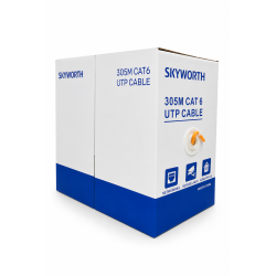 Skyworth CAT6 UTP 305m Solid Copper Ethernet Cable with Gigabit Network and PoE Support