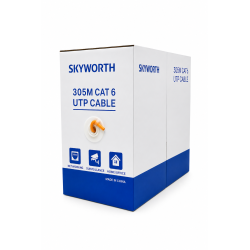 Skyworth CAT6 UTP 305m Solid Copper Ethernet Cable with Gigabit Network and PoE Support