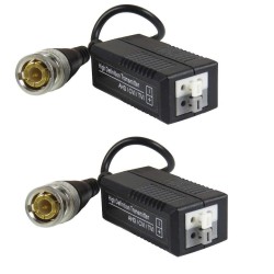 Coaxial Video Balun Connector for CCTV Cameras with BNC to UTP Signal Transmission
