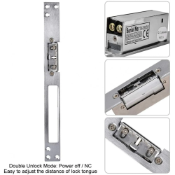 Silver Electric Strike Door Lock for Access Control and Intercom Systems