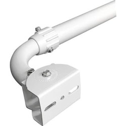 L-Shaped Security Camera Mounting Bracket with 60–120cm Adjustable Length and Internal Cable Management