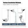 L-Shaped Security Camera Mounting Bracket with 60–120cm Adjustable Length and Internal Cable Management