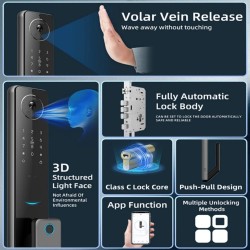 3D Face Recognition Smart Door Lock with Camera and Tuya App  Summary
