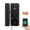Face Recognition Smart Glass Door Lock with Fingerprint, Wi-Fi, Tuya & Smart Life