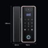 Face Recognition Smart Glass Door Lock with Fingerprint, Wi-Fi, Tuya & Smart Life