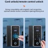 Face Recognition Smart Glass Door Lock with Fingerprint, Wi-Fi, Tuya & Smart Life