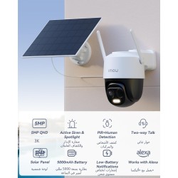 ☀️📹 IMOU 2C All In One – 5MP Solar Camera, No Wire, 5000mAh Battery, 360° Cover, Human Tracking, Color Night Vision, 120dB Siren