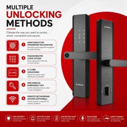 🔐 Bosch Smart Lock – Fingerprint, PIN, Card, Emergency Key, Type-C Backup & Tuya App Control