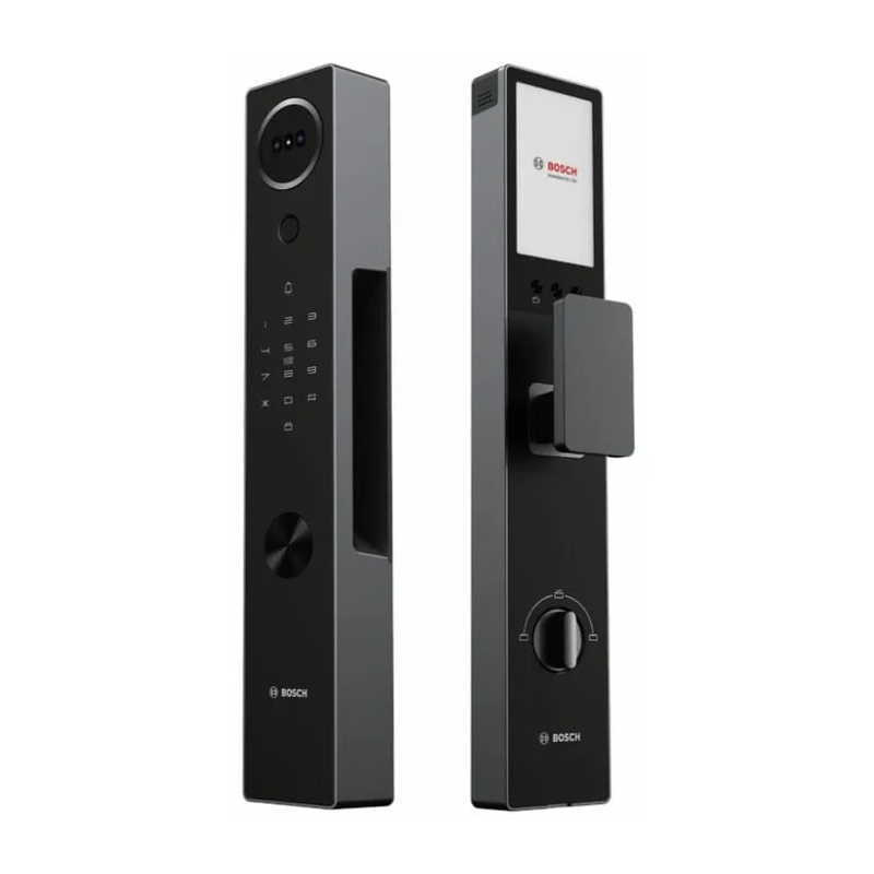 🔐 Bosch FU30 Plus Black – 3D Face Smart Lock, Fingerprint, Cat Eye Camera, Video Call & Tuya App