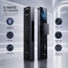🔐 كالون Bosch FU30 Plus الذكي الأسود – وجه 3D وبصمة وكاميرا Cat Eye، فيديو كول وتحكم بالموبايل عبر Tuya