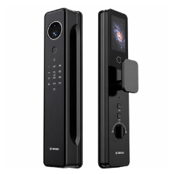 🔐 كالون Bosch FU8 الأسود – وجه 3D وأوردة الكف وبصمة، كاميرا Cat Eye وفيديو كول وتحكم عبر Tuya