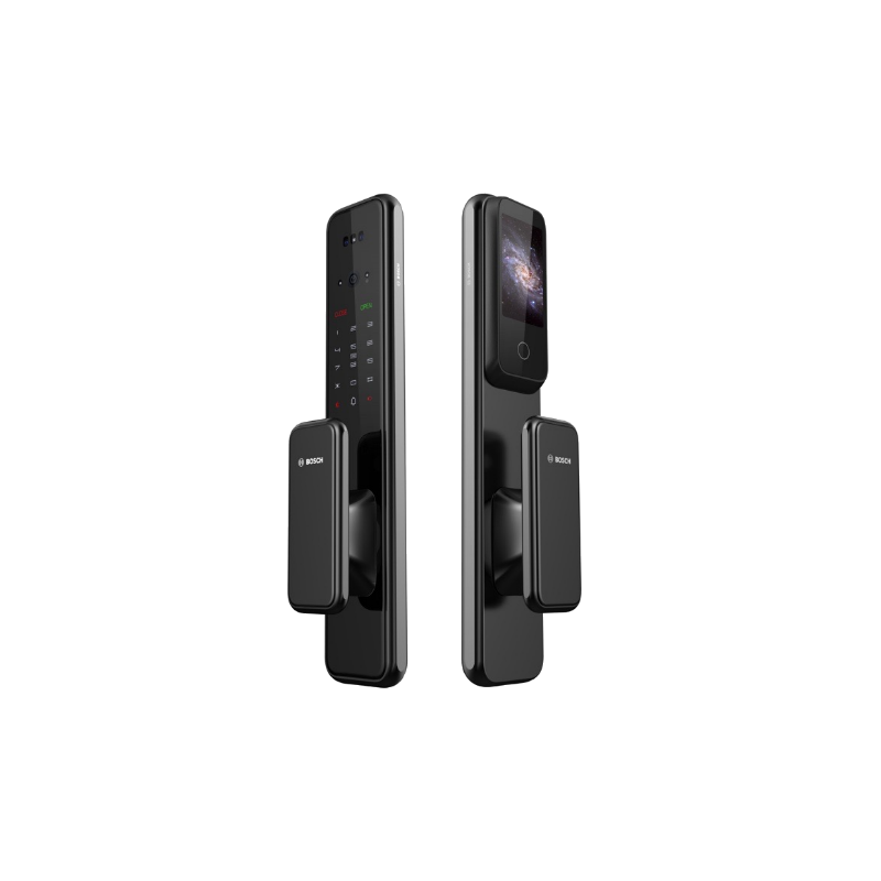 🔐 Bosch EL600VF Black – 3D Face Smart Lock, Fingerprint, 2MP Cat Eye, Video Call & Tuya App